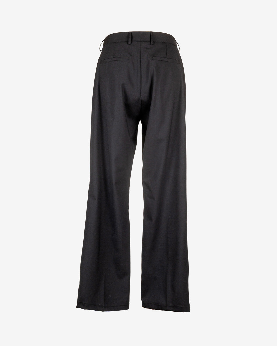 Pantalone nero in fresco lana - bootcut