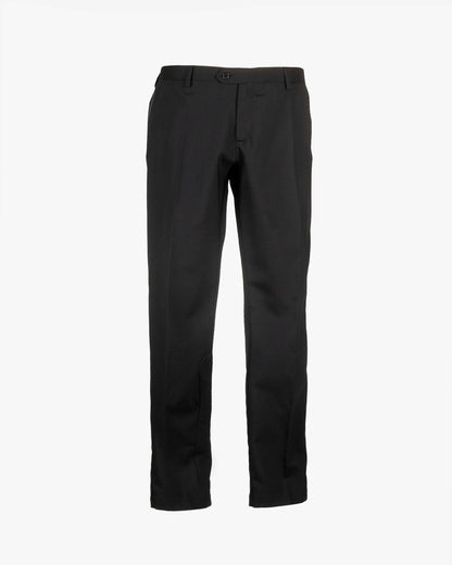 Pantalone in fresco lana e poliviscosa slim fit con doppia pence e banda laterale in raso