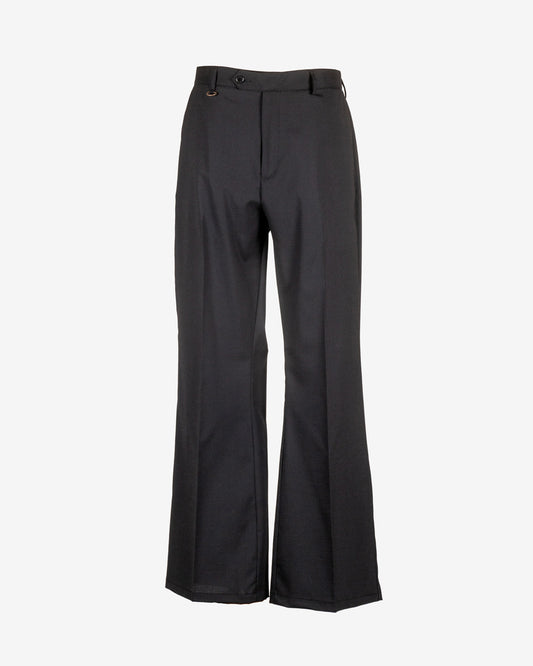 Pantalone nero in fresco lana - bootcut