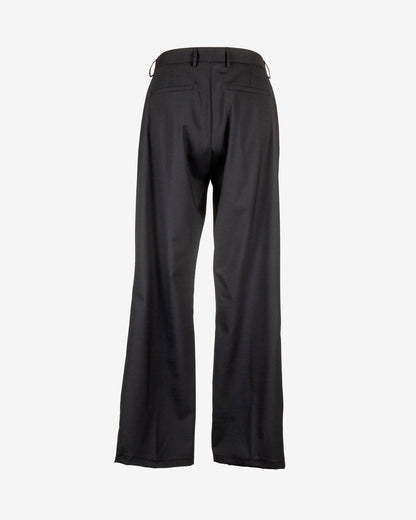 Pantalone nero in fresco lana - bootcut