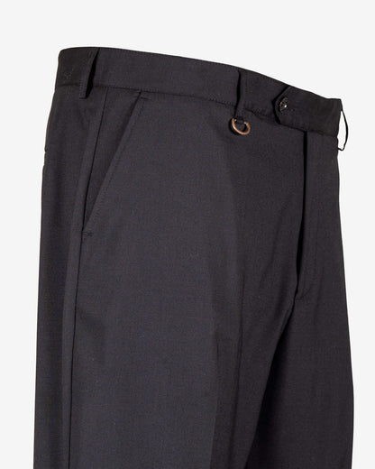 Pantalone nero in fresco lana - bootcut