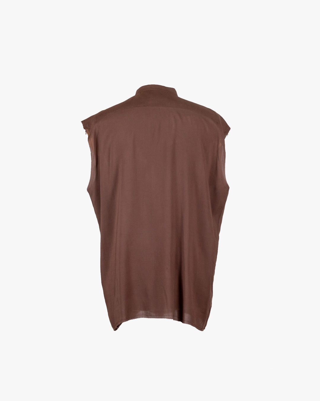 Camicia smanicata oversize testa di moro in rayon
