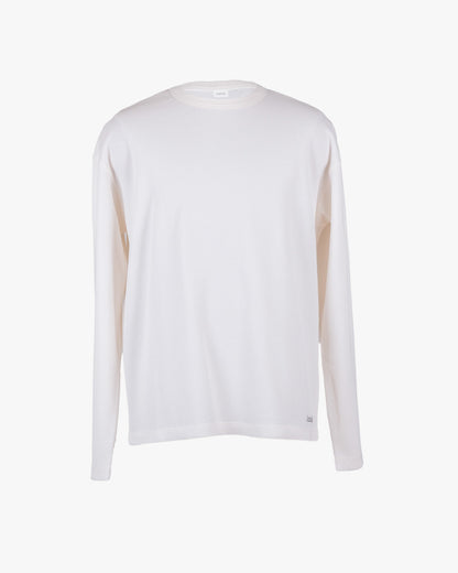 T-shirt in cotone a maniche lunghe effetto waffle