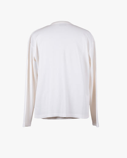 T-shirt in cotone a maniche lunghe effetto waffle