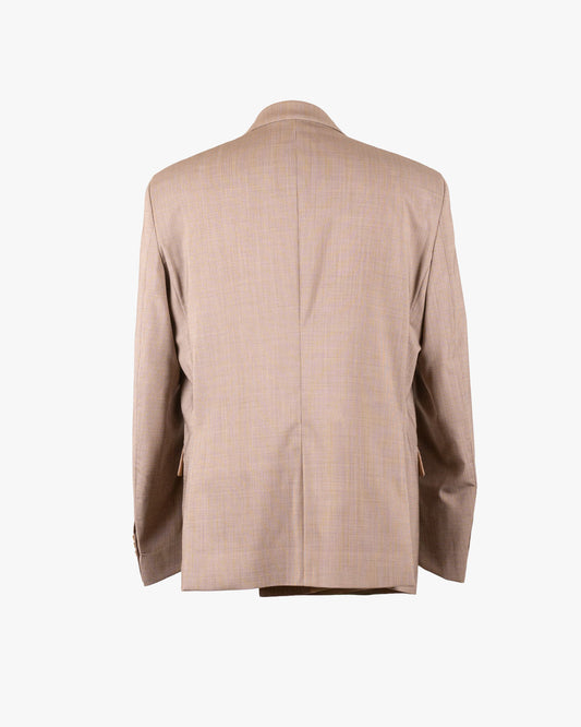 Giacca con fantasia microcheck in fresco lana Marzotto doppio petto