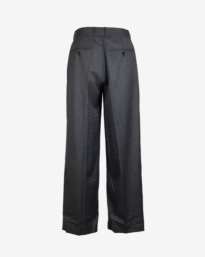 Pantalone in viscosa a palazzo con pence singola