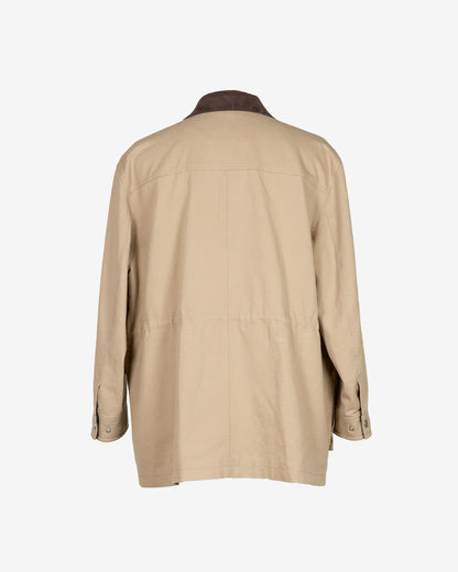 Giacca in cotone beige