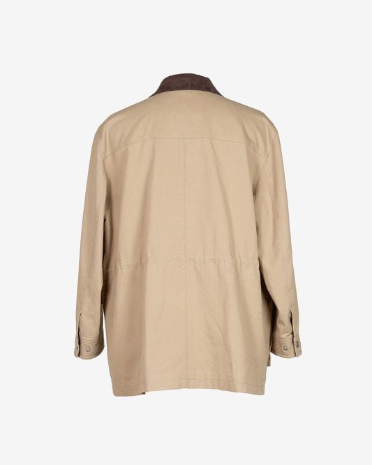 Giacca in cotone beige