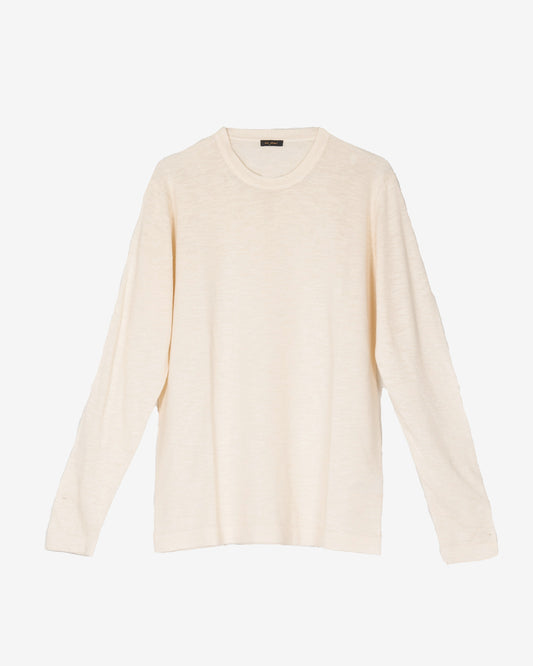 T-shirt a manica lunga in lino