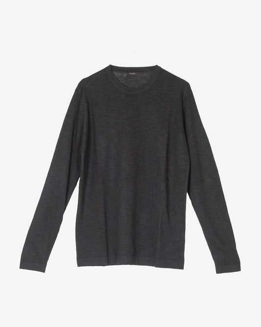 T-shirt a manica lunga in lino