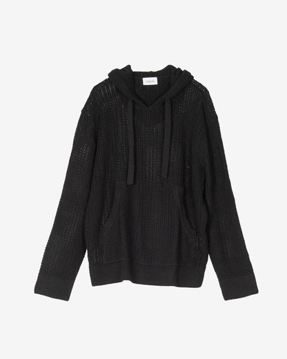 Felpa in maglia con cappuccio
