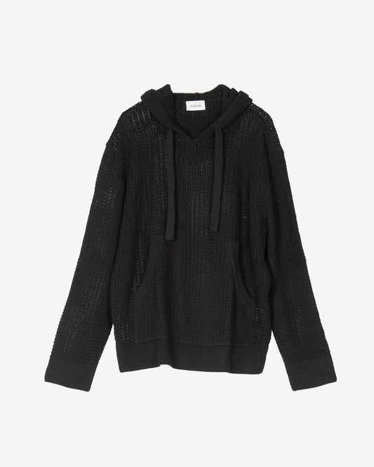 Felpa in maglia con cappuccio