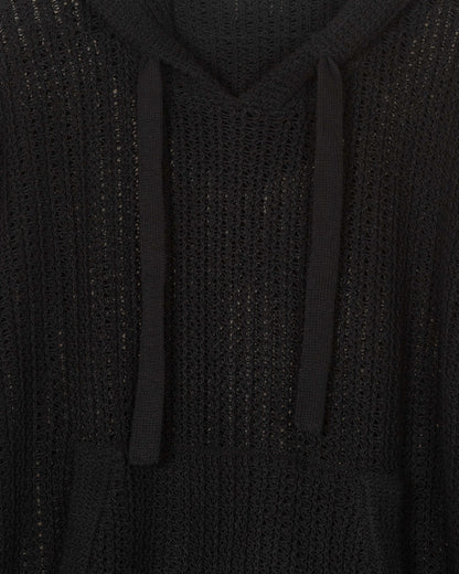 Felpa in maglia con cappuccio