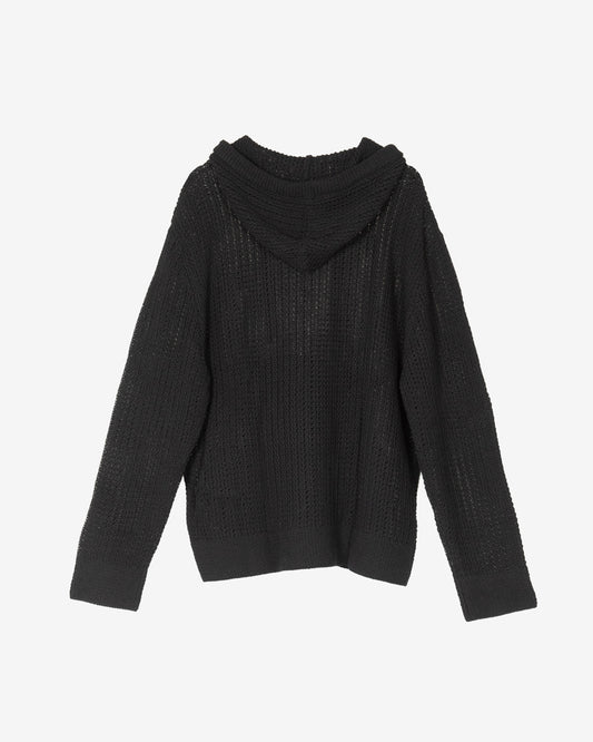 Felpa in maglia con cappuccio