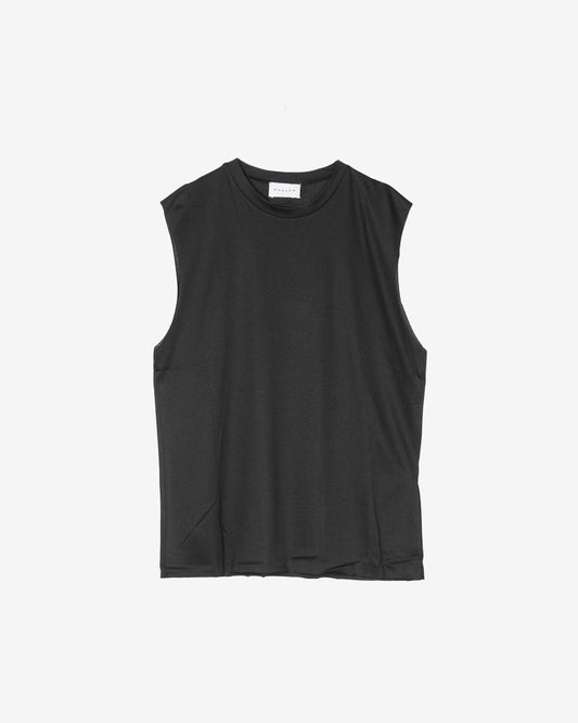 T-shirt smanicata in cotone