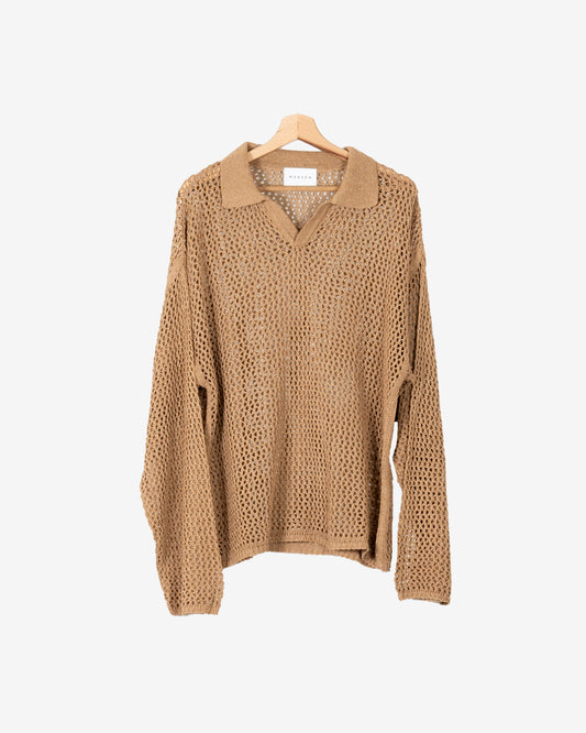 Polo a rete in cotone
