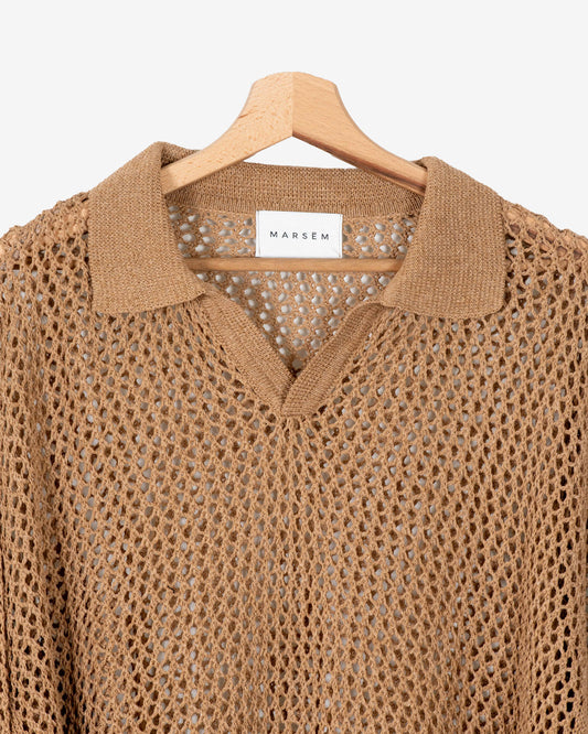 Polo a rete in cotone