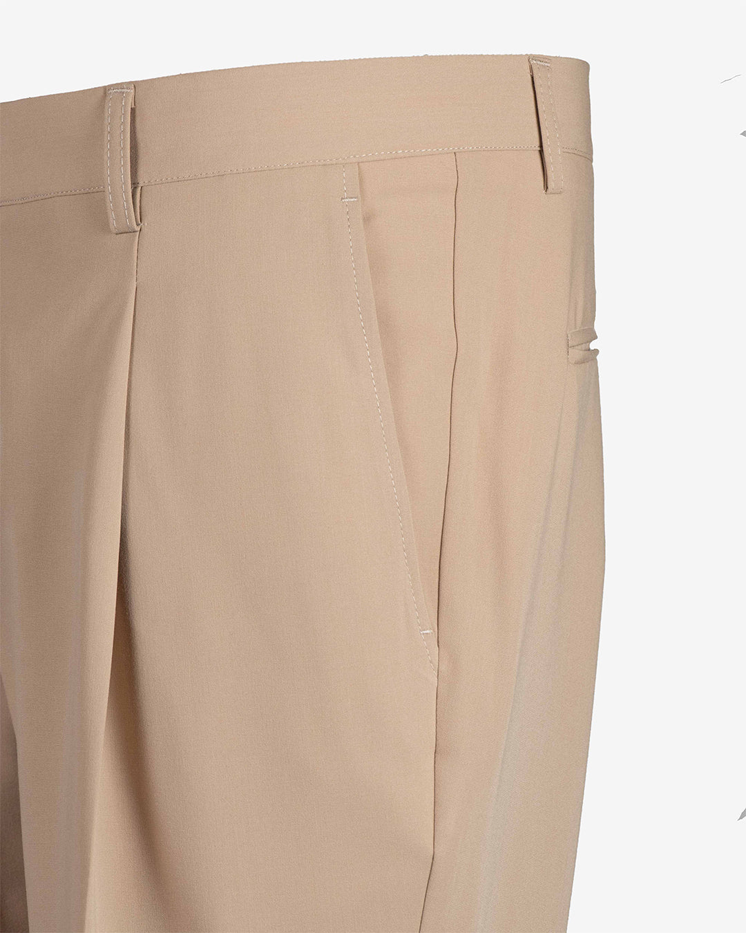 Pantalone in poliviscosa slim fit doppia pence