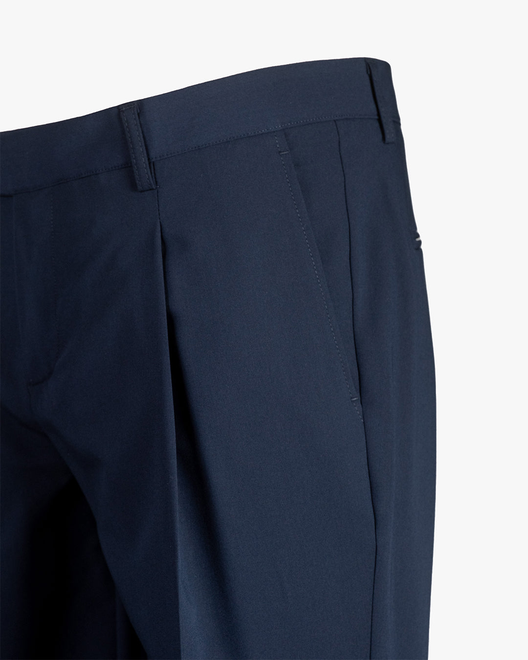 Pantalone in poliviscosa slim fit doppia pence